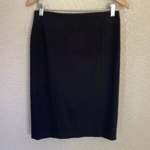 Theory black wool pencil skirt